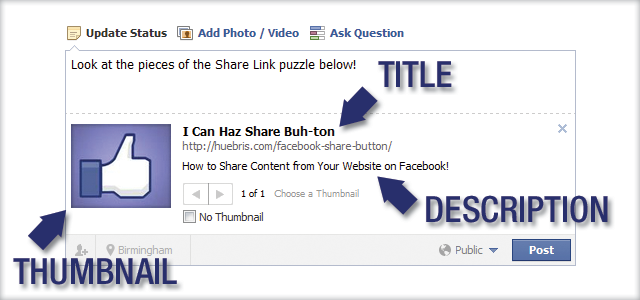 how to share your facebook profile link