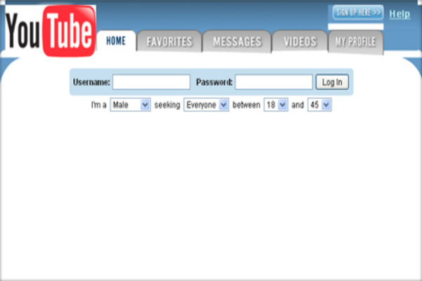 What YouTube looked like at launch.