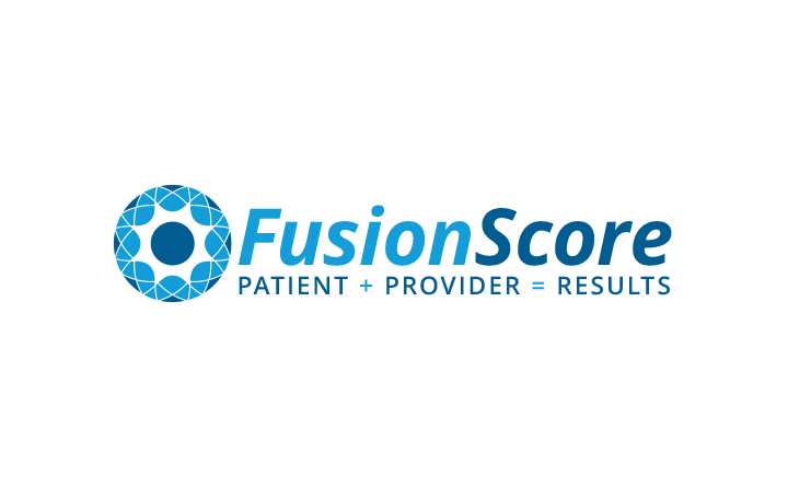 Logo Designed for Fusion Score, healthcare technology SAAS.